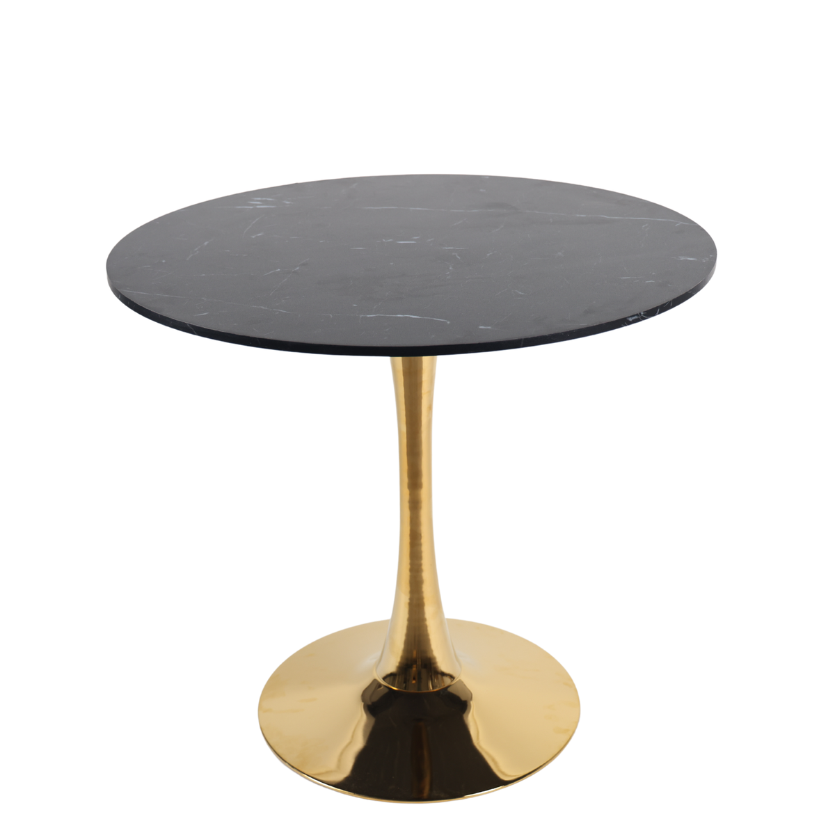 Mid-Century Tulip Dining Table with Black Marble Top